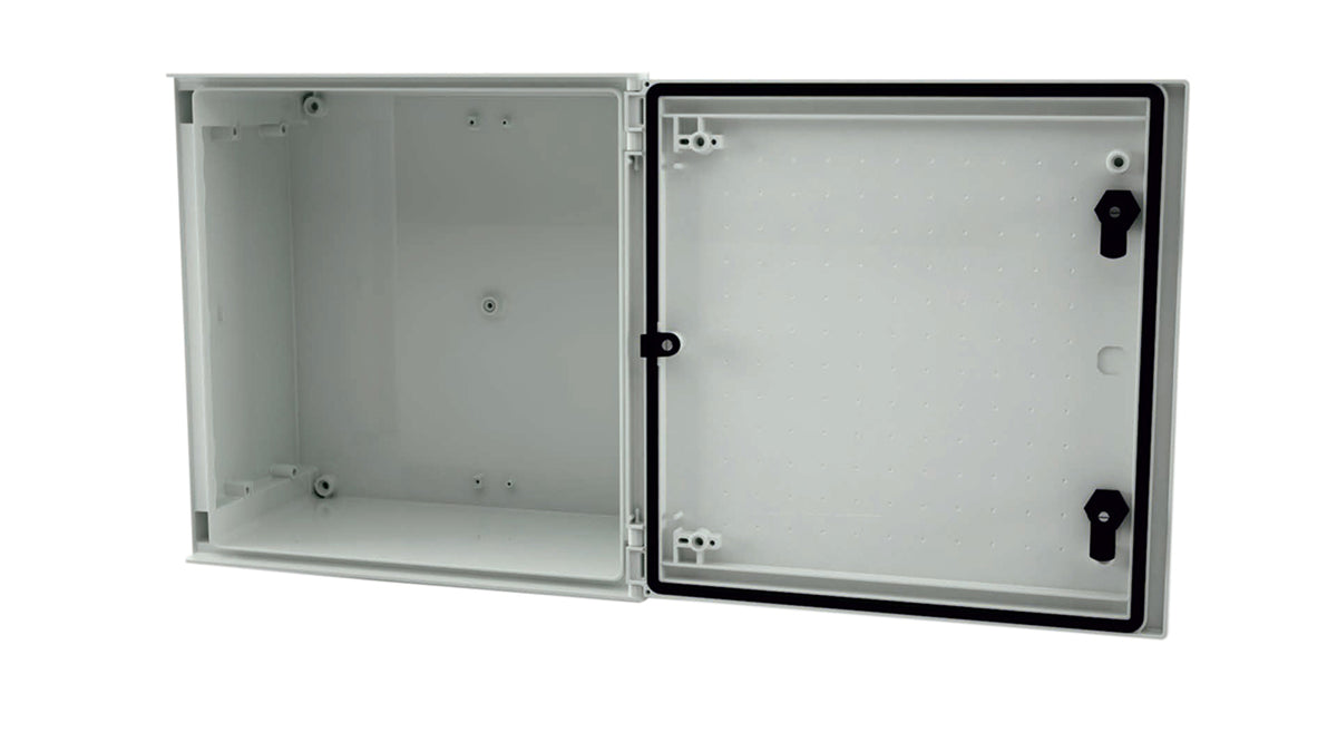 TieDex UK Fibreglass Reinforced Polyester Wall Box, IP66, 400 mm x 400 mm x 200 mm