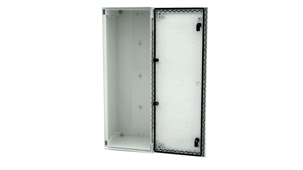 TieDex UK Fibreglass Reinforced Polyester Wall Box, IP66, 800 mm x 300 mm x 230 mm
