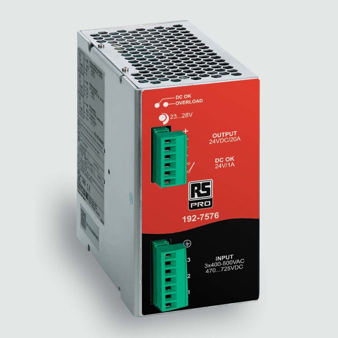 TieDex UK Switched Mode DIN Rail Power Supply 725V, 725 V AC Input 48V, 10 A Output DC 480 W
