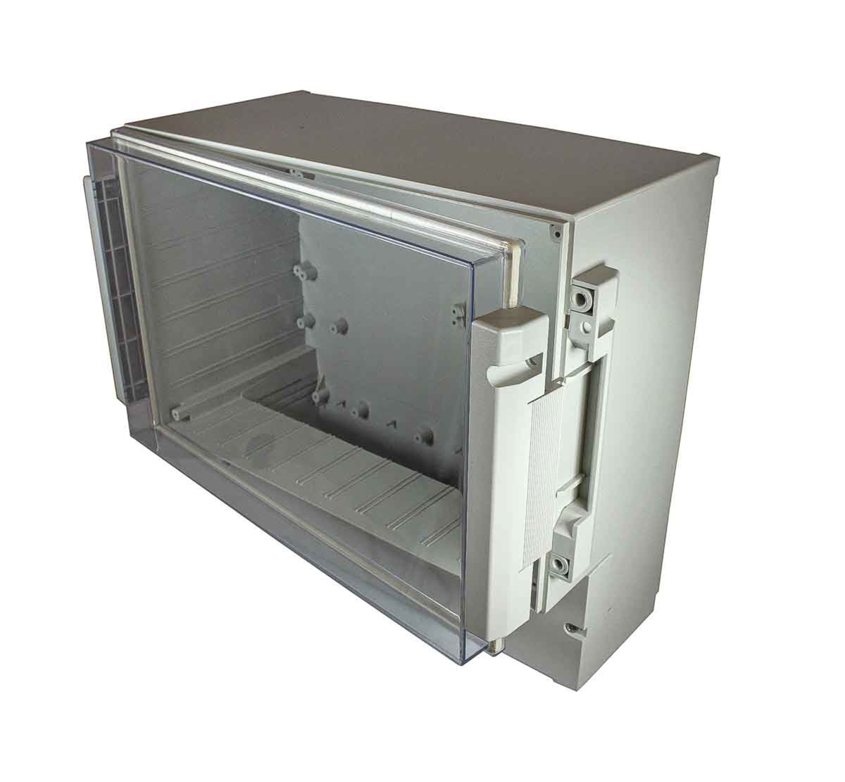 TieDex UK ABS, Polycarbonate Wall Box, IP65 Transparent Door, 213 mm x 185 mm x 104.5 mm