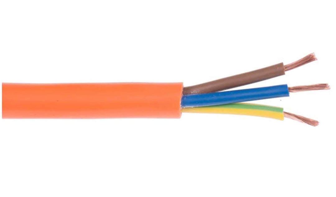 TieDex UK 3 Core Power Cable, Orange 1.5mm² 60 °C, 100 m Polyvinyl Chloride
