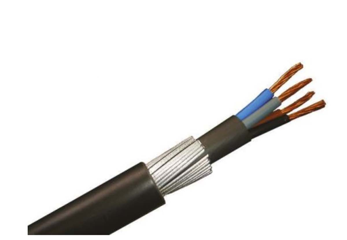 TieDex UK 4 Core Power Cable, Black 16mm² 90 °C, 50 m Cross Linked