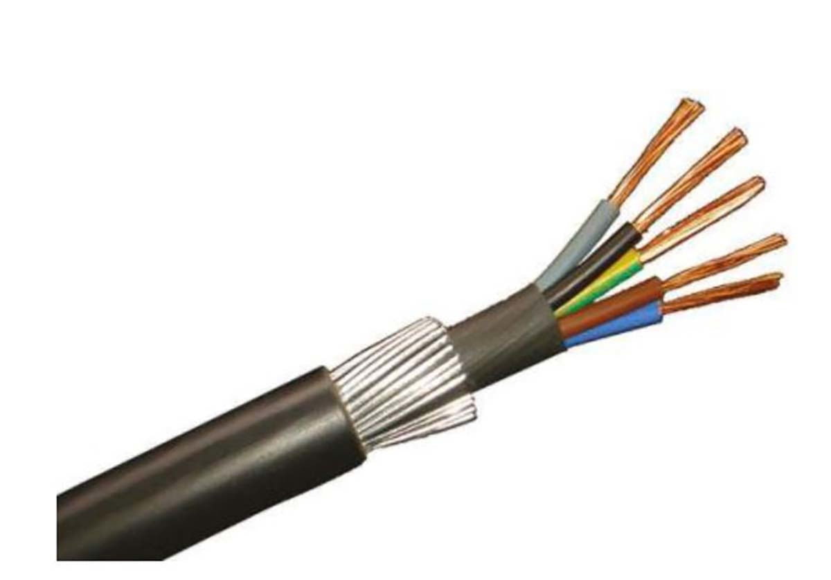 TieDex UK 5 Core Power Cable, Black 2.5mm² 90 °C, 50 m Polyvinyl Chloride