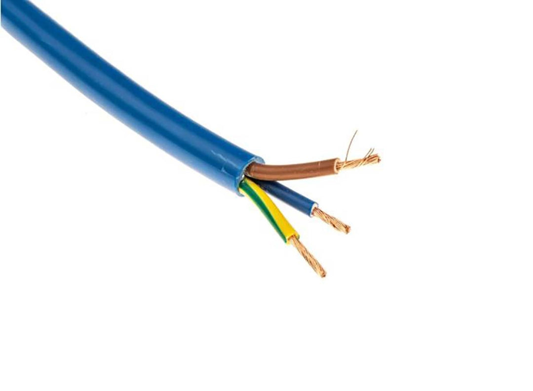 TieDex UK 3 Core Power Cable, Blue 2.5mm² 60 °C, 100 m Polyvinyl Chloride