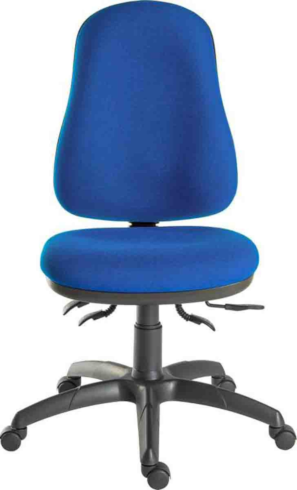 TieDex UK Blue Fabric Typist Chair, 150 kg Weight Capacity