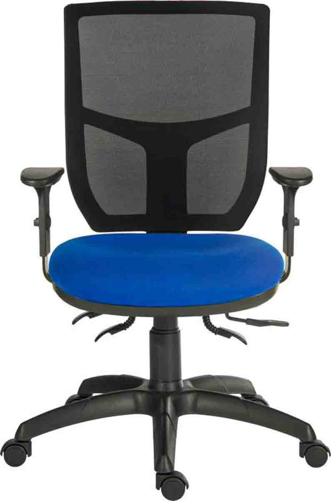 TieDex UK Blue Fabric Typist Chair, 150 kg Weight Capacity