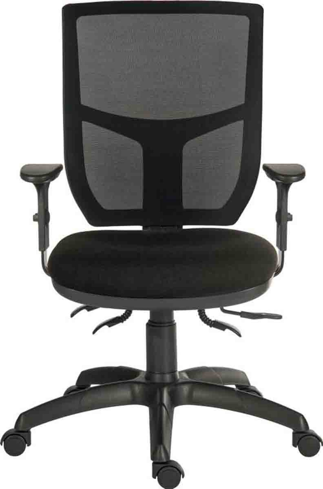 TieDex UK Black Fabric Typist Chair, 150 kg Weight Capacity