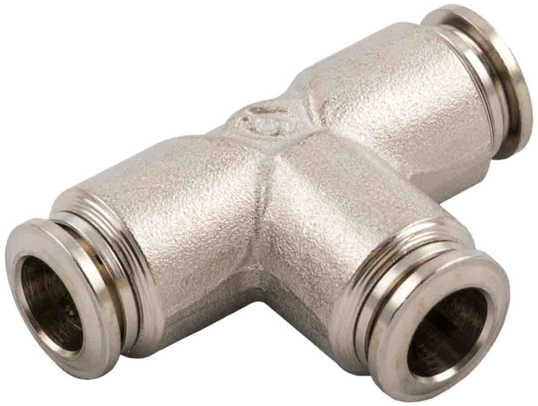 TieDex UK 57 Series Brass Pneumatic Fitting, 12 mm Push-in 12 mm Push-in
