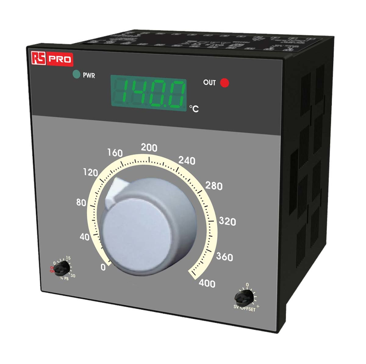 TieDex UK Panel On-Off Temperature Controller 1 Input, 2 Output Solid State Relay 230V ac