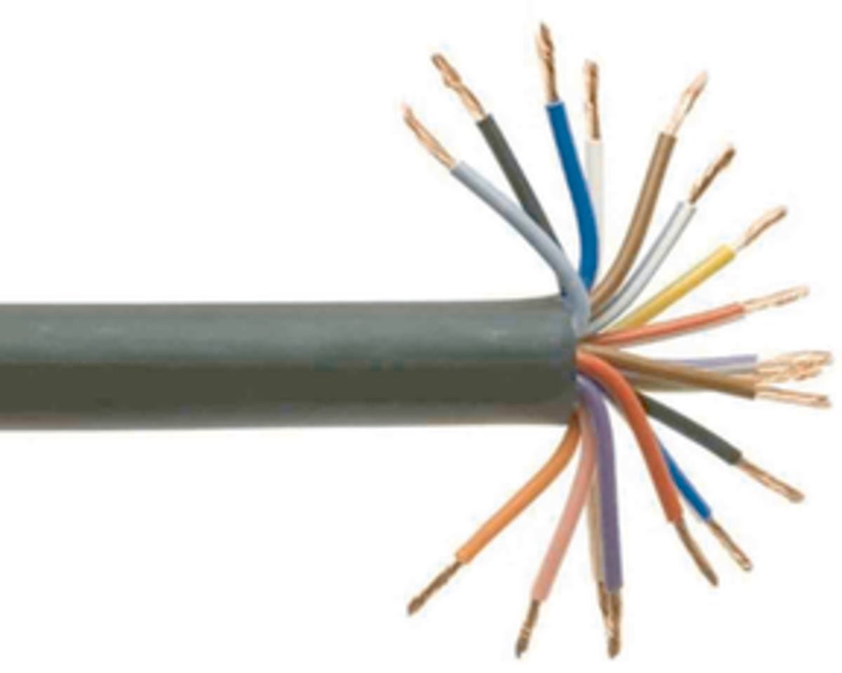 TieDex UK Multi-Core Industrial Cable, 6 Cores, Unscreened, 50 m, Black Polyvinyl Chloride Sheath