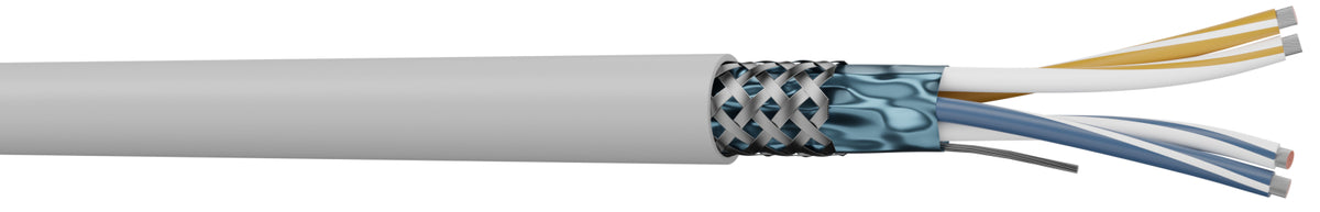 TieDex UK Data Cable 2 Pairs 4 Cores 100 m Grey Sheath Low Smoke Zero Halogen