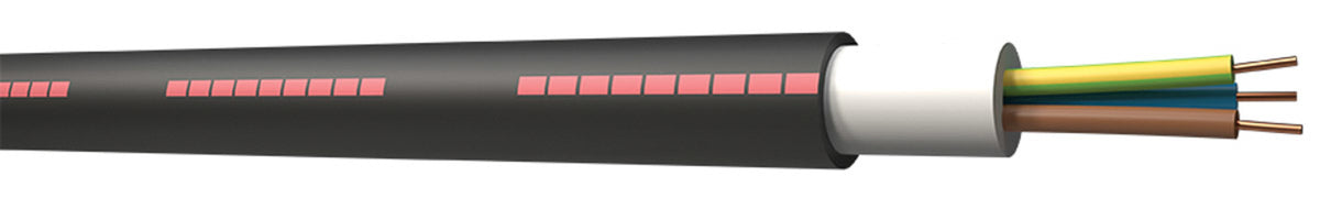 TieDex UK 5 Core Power Cable, Black 1.5mm² 70 °C, 100 m Cross Linked Polyethylene