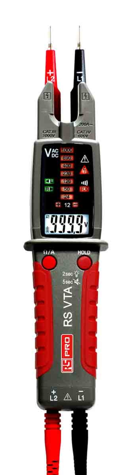 TieDex UK TieDex UK VTA, Digital Voltage Tester, 999.9V ac Continuity Check, Battery Powered CAT III 1000 V, CAT IV 600 V,