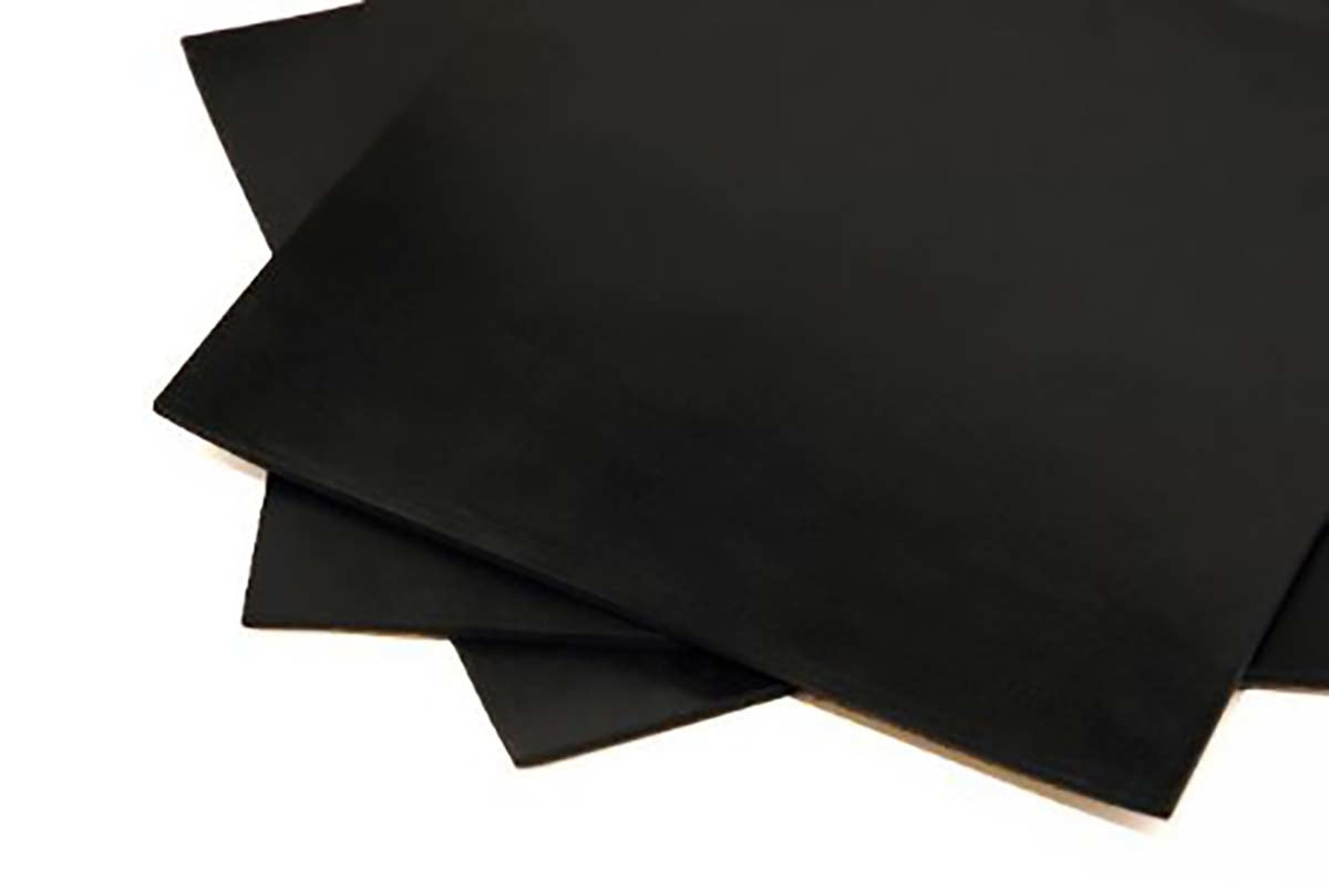 TieDex UK Black Nitrile Rubber Sheet, 1.4 m x 1m x 1.5 mm, 12.5MPa, 110 °C