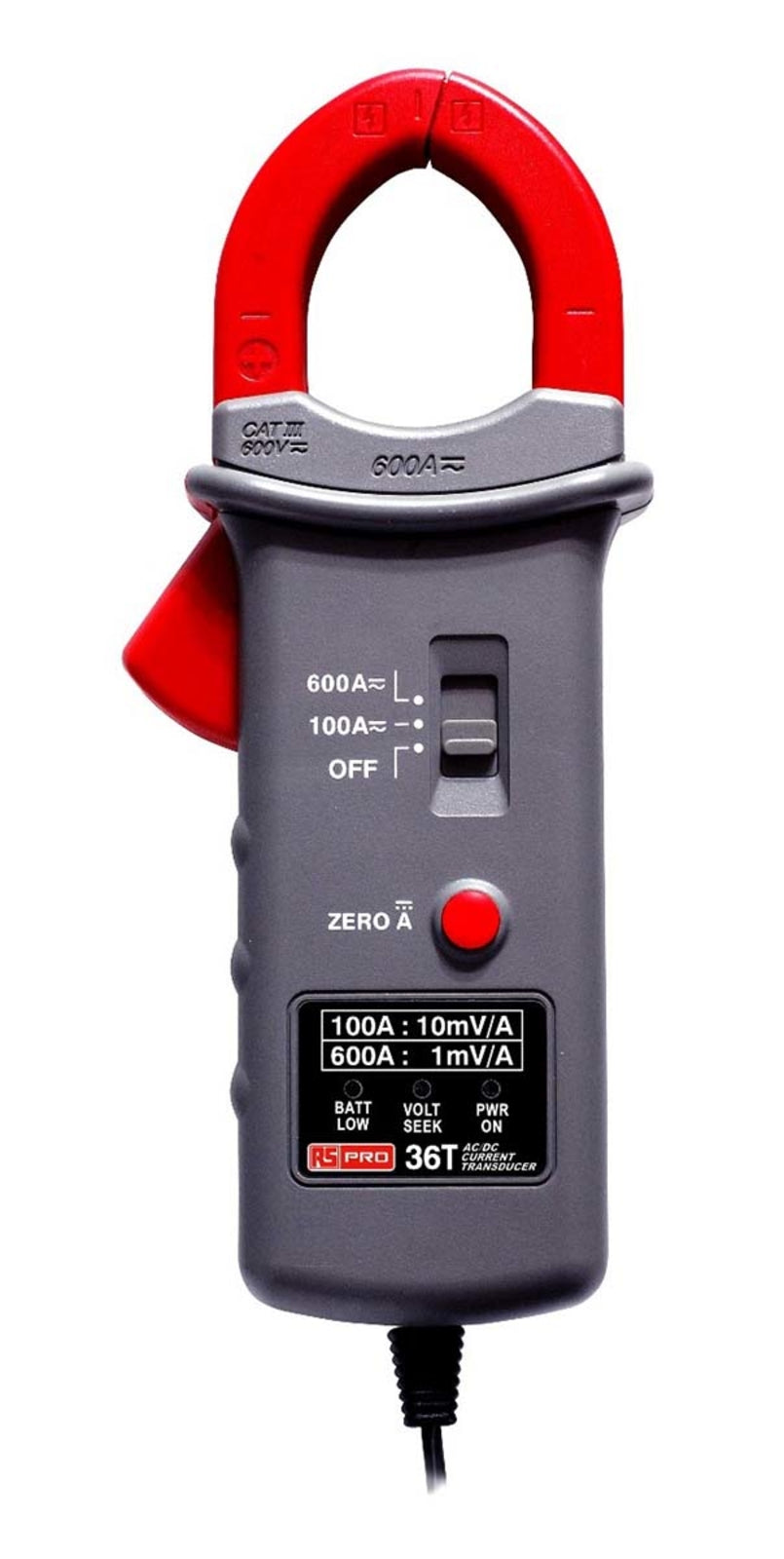 TieDex UK Current Clamp, 600 A DC Max, AC/DC Adapter, 600 A AC Max, UKAS