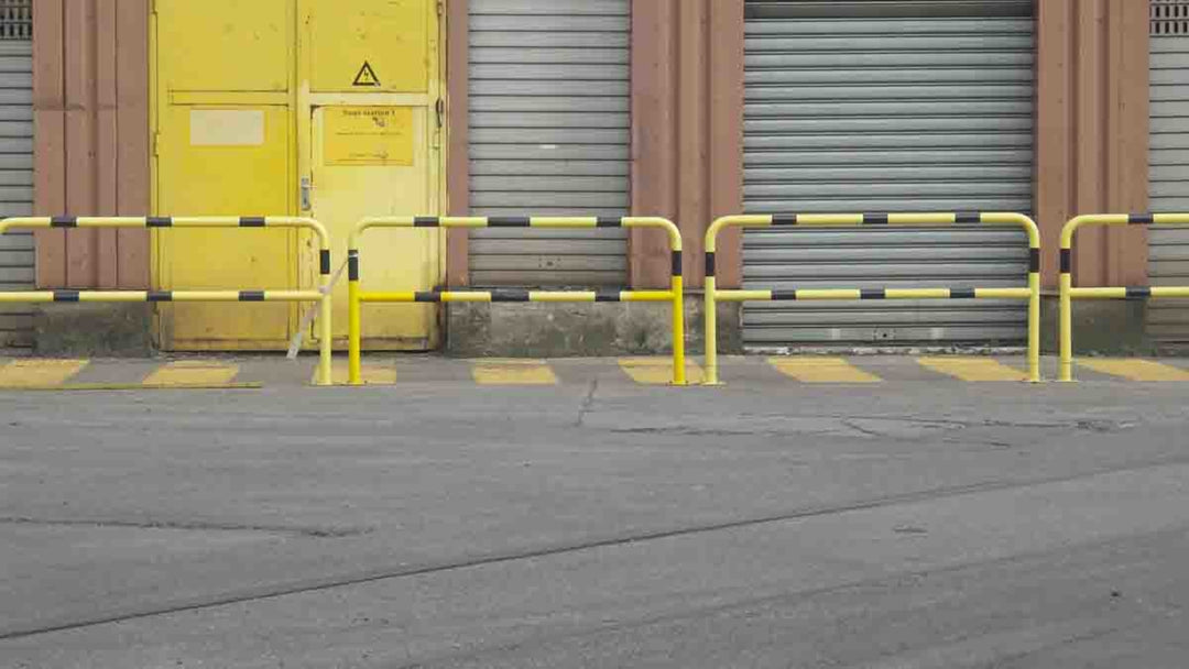 TieDex UK Yellow, Black Safety Barrier, Steel, Safety Railing