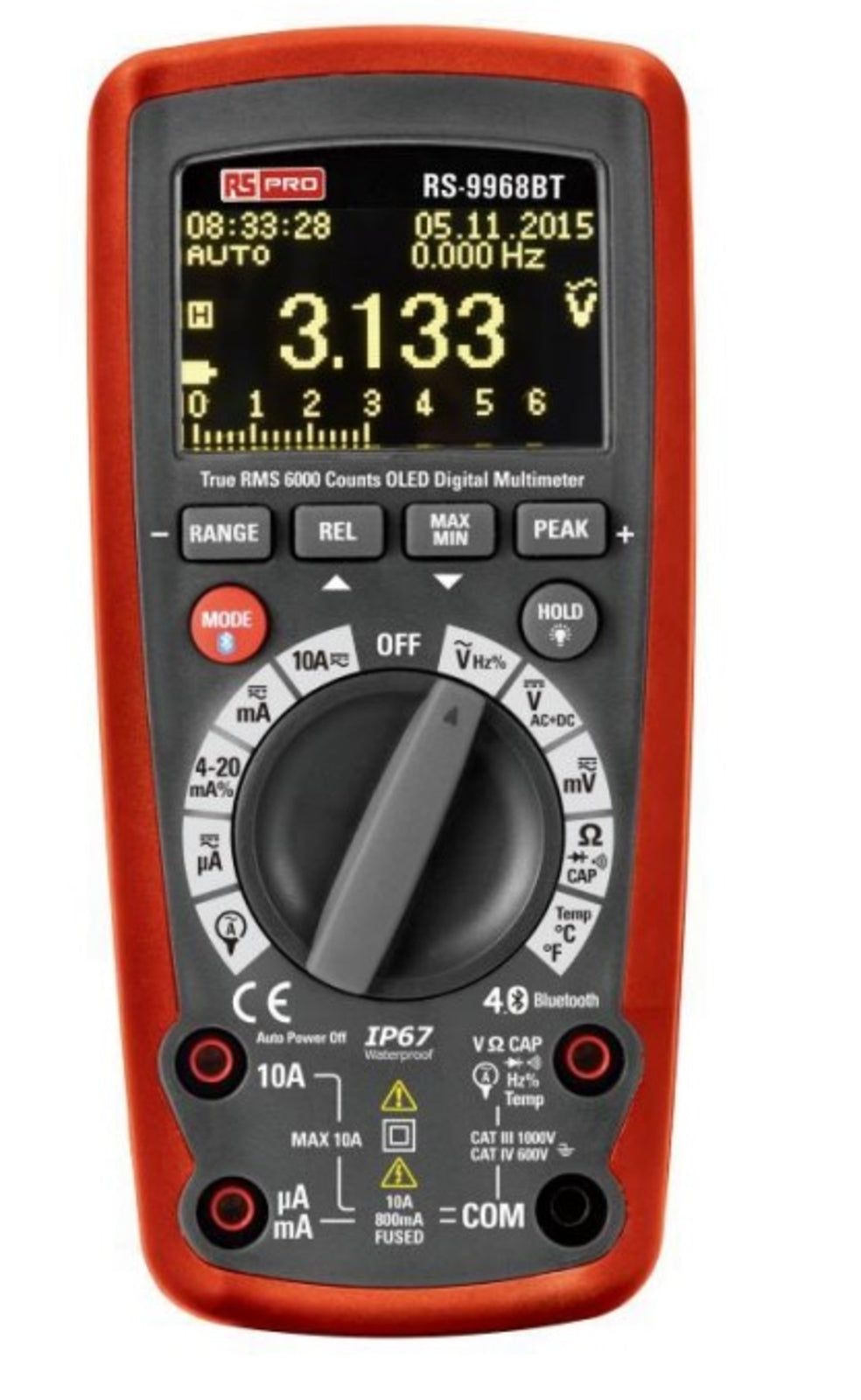 TieDex UK RS-9968BT Handheld Multimeter, UKAS Calibrated