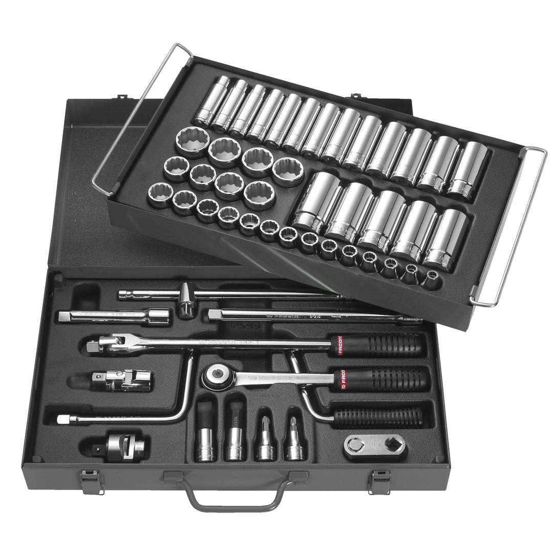 Facom 54-Piece 1/2 in 12 Point Socket Set