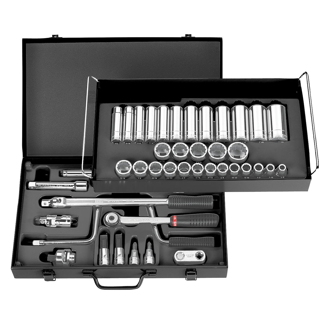 Facom 44-Piece 1/2 in 12 Point Socket Set
