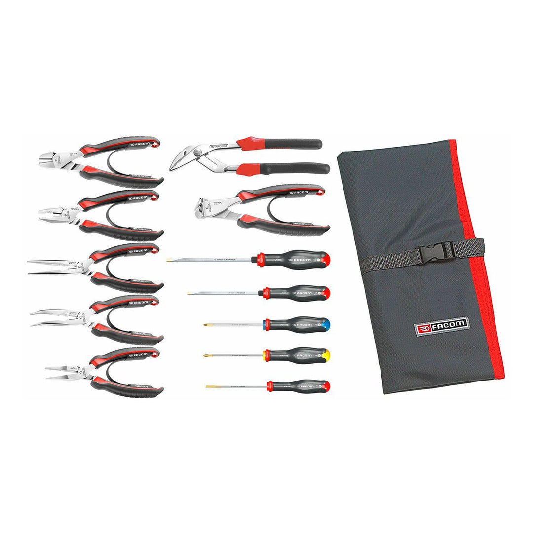 Facom 12 Piece Maintenance Kit Tool Kit with Pouch
