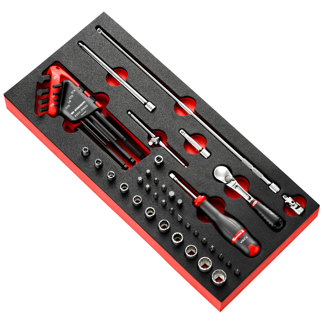 Facom 38-Piece 1/4 in Hexagon Socket Set