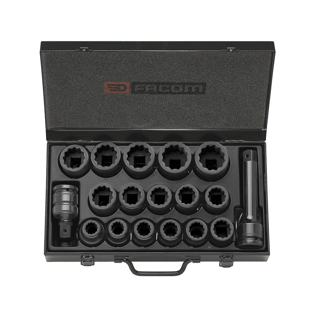 Facom 16-Piece 3/4 in Standard Impact Socket Impact Socket