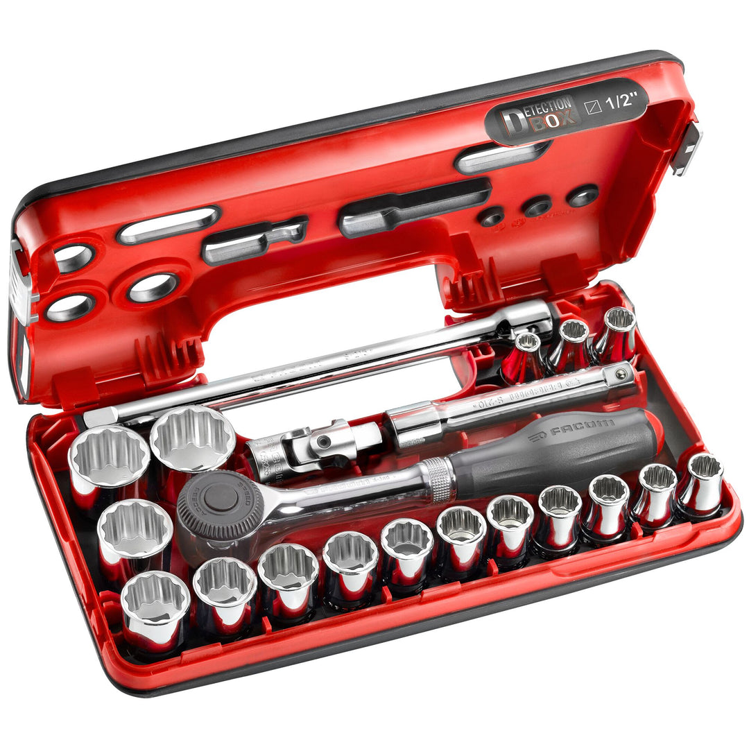 Facom 21-Piece 1/2 in 12 Point Socket Set