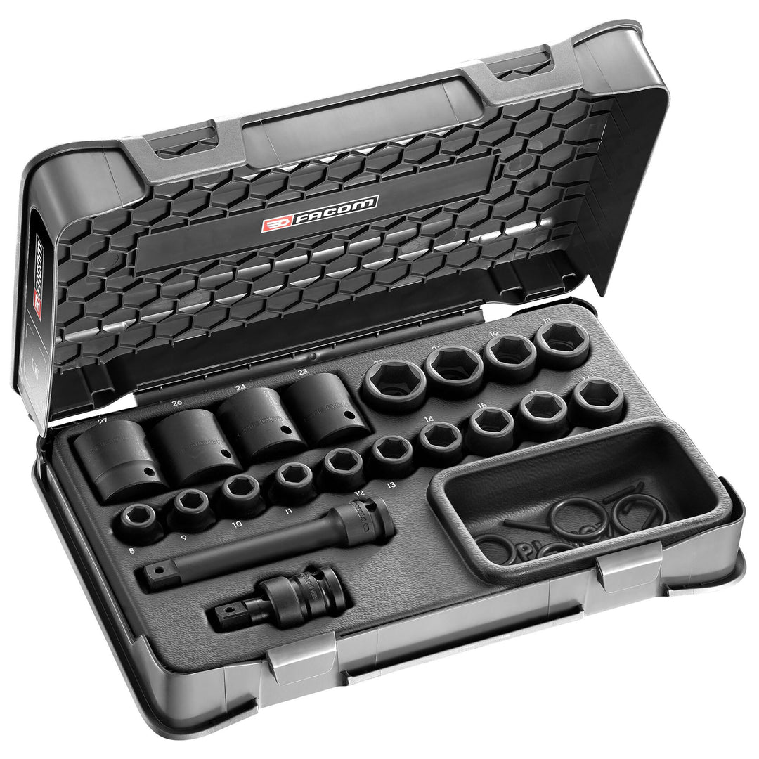Facom 20-Piece 1/2 in Standard Impact Socket Impact Socket