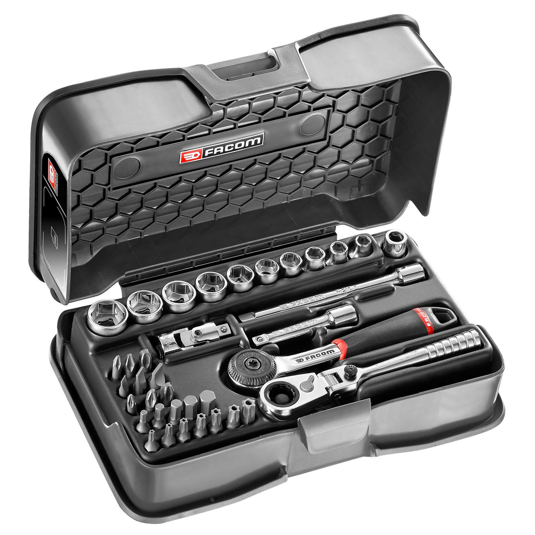 Facom 37-Piece 1/4 in Hexagon Socket Set