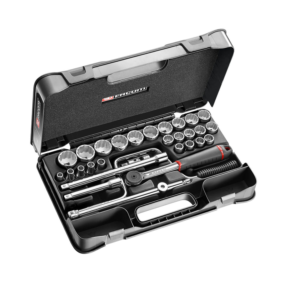 Facom 30-Piece 1/2 in Hexagon Socket Set