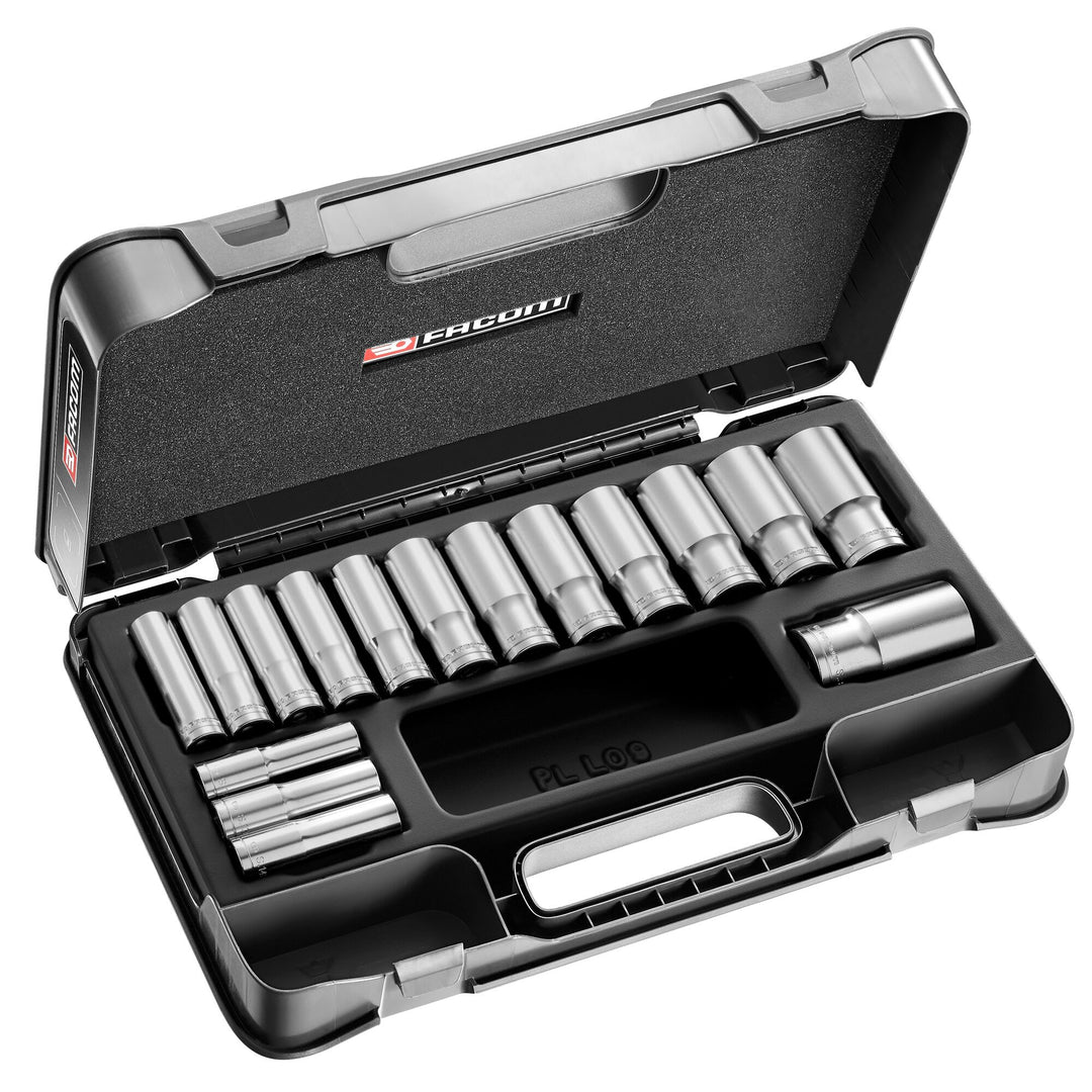 Facom 16-Piece 1/2 in 12 Point Socket Set