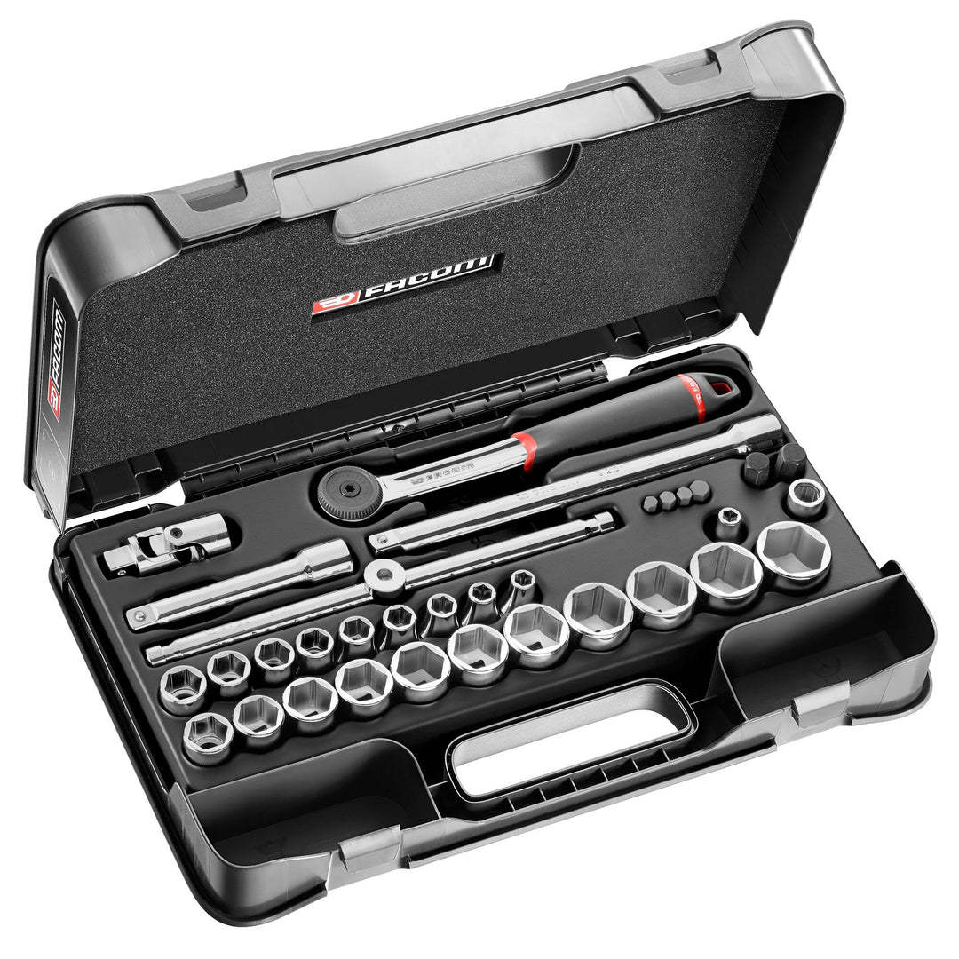 Facom 35-Piece 1/2 in 6 Point Socket Set