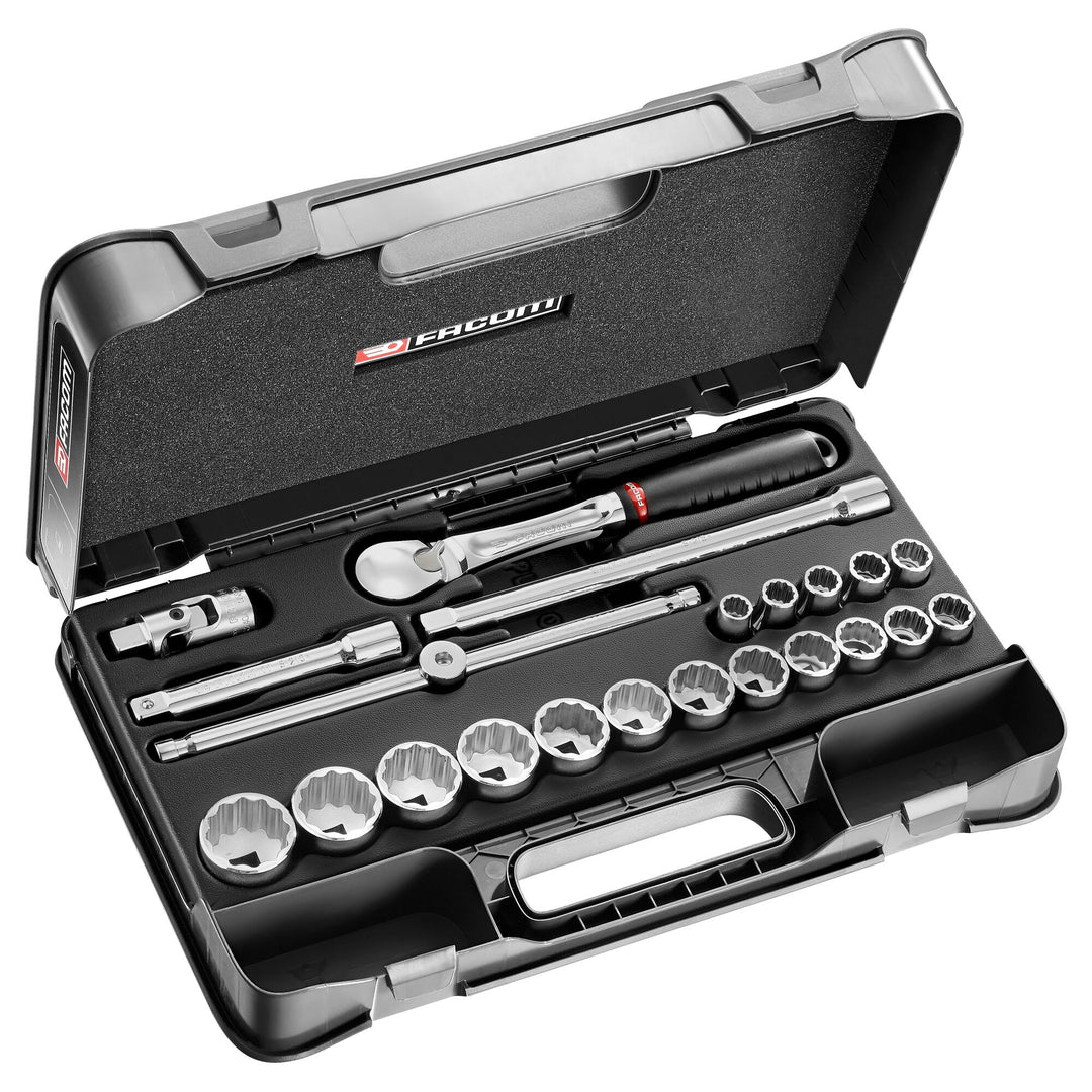 Facom 22-Piece 1/2 in 12 Point Socket Set