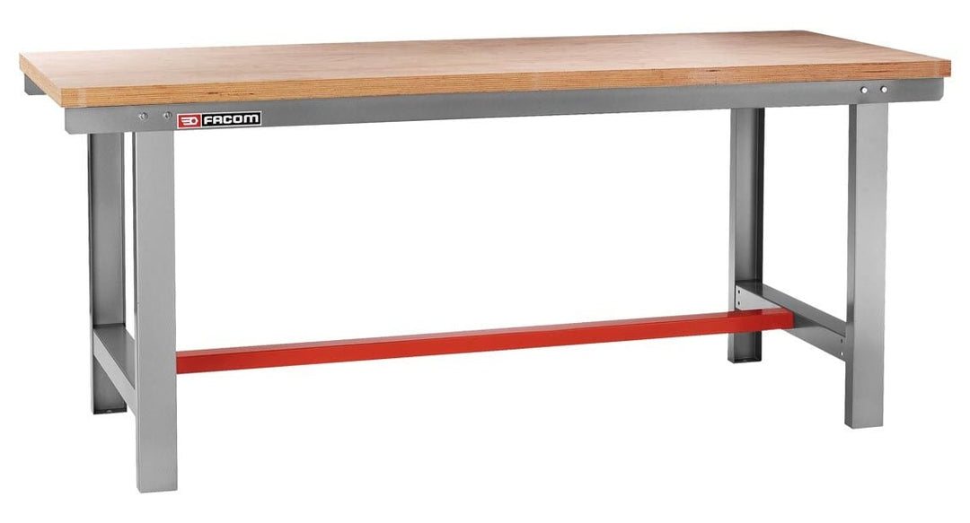 Facom Beech Plywood Workbench, 860 mm x 2m x 750 mm