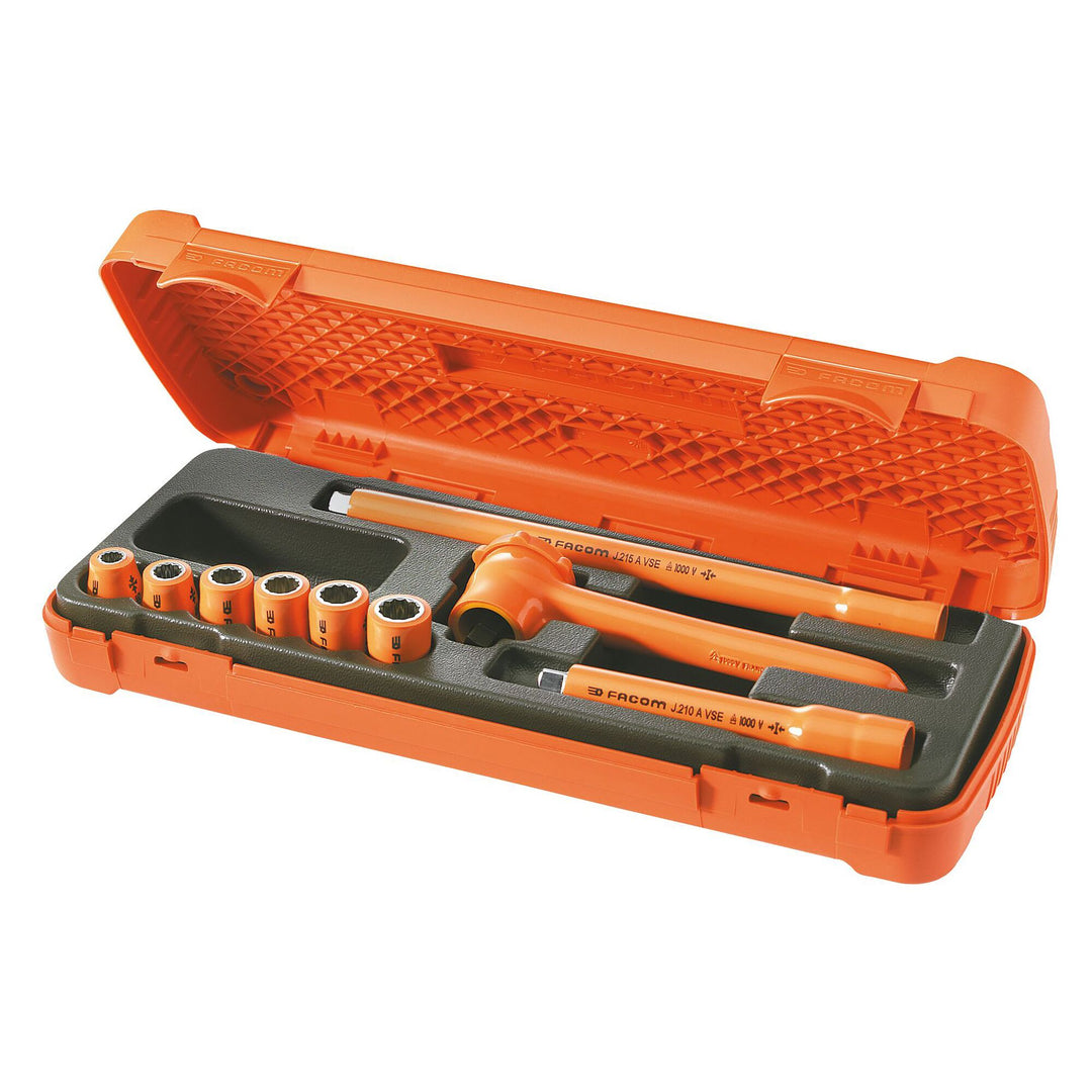 Facom 9-Piece 3/8 in Angular Insulated Tool Set VDE/1000V Approved