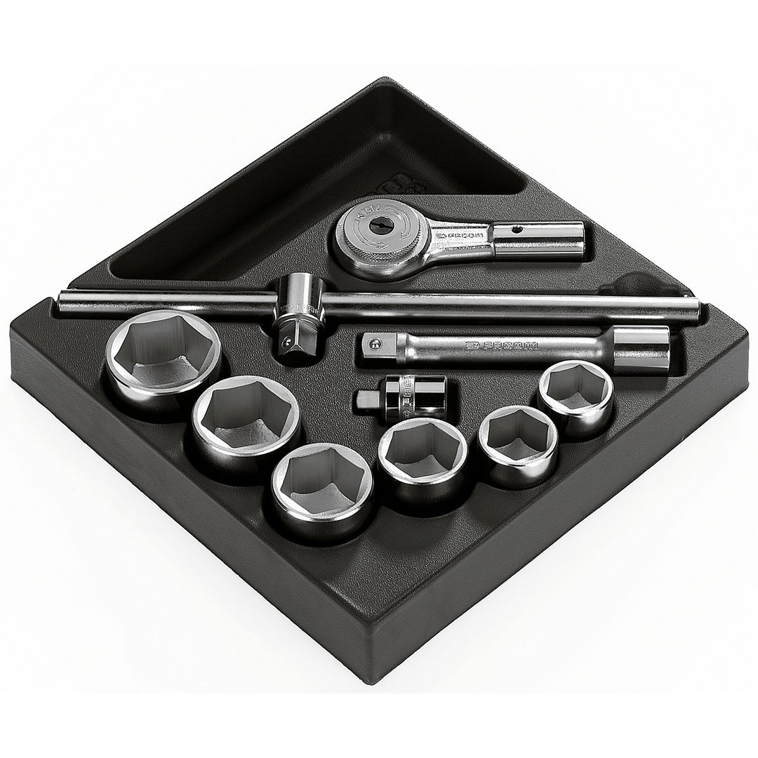 Facom 10-Piece 3/4 in Hexagon Socket Set