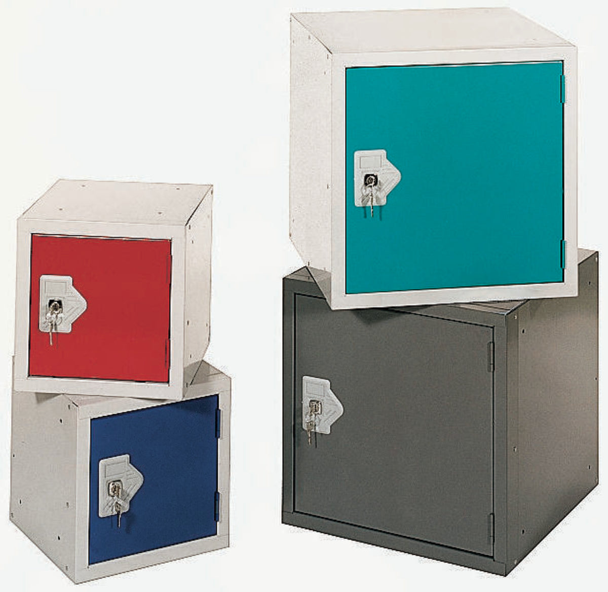 TieDex UK 1 Door Red Locker, 457 mm x 457 mm x 457 mm