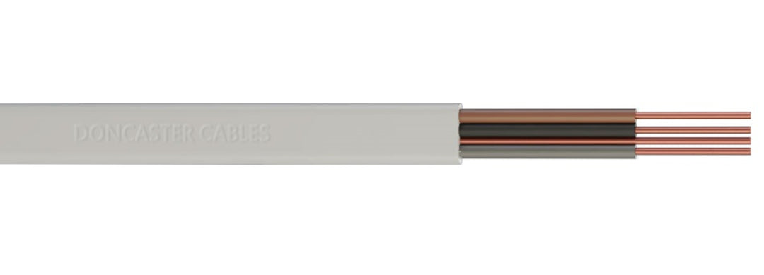 TieDex UK 4 Core Mains Power Cable, White 1.5mm² 85 °C, 50 m Thermoplastic