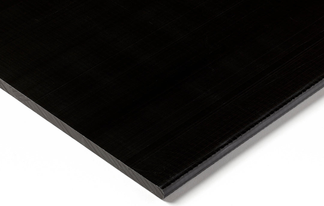 TieDex UK Black POM Plastic Sheet, 500 mm x 300mm x 40 mm