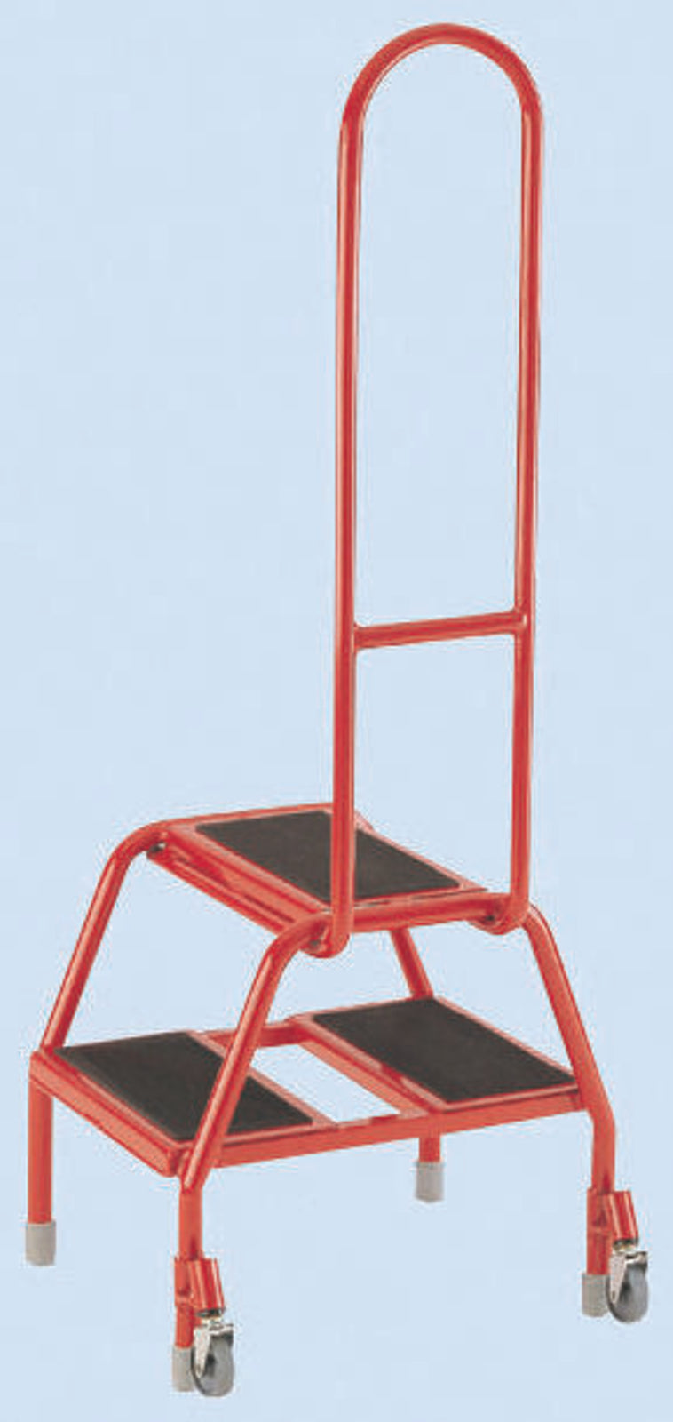 TieDex UK 2 Tread Rubber, Steel Steps 390mm Platform Height, Red