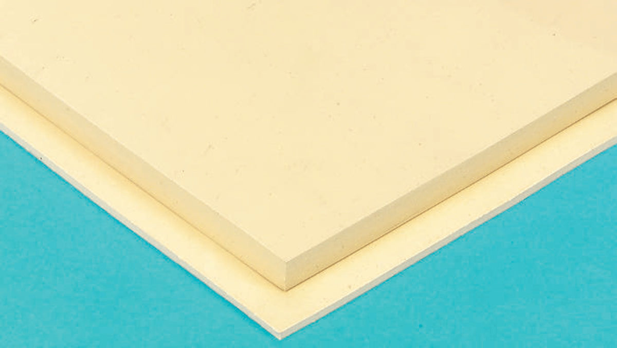 TieDex UK Beige Natural Rubber Rubber Sheet, 1 m x 1m x 3 mm, 18N/mm², 70 °C