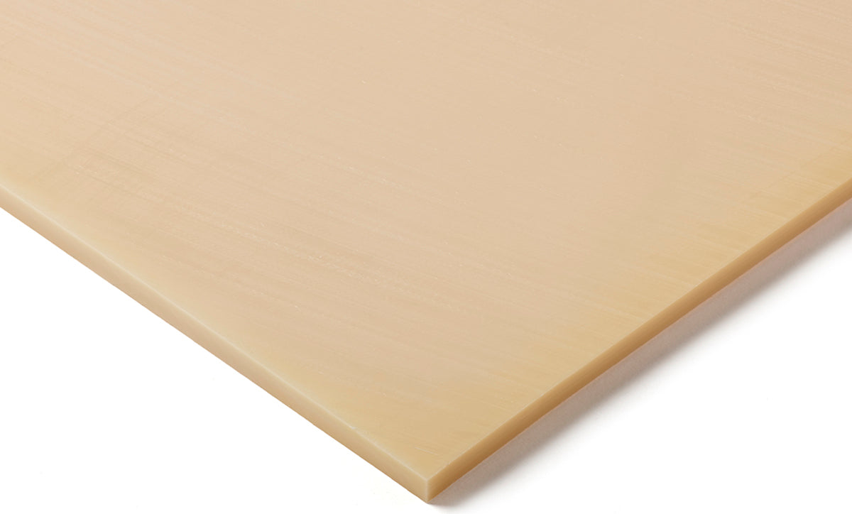 TieDex UK Beige POM Plastic Sheet, 610 mm x 305mm x 9.5 mm
