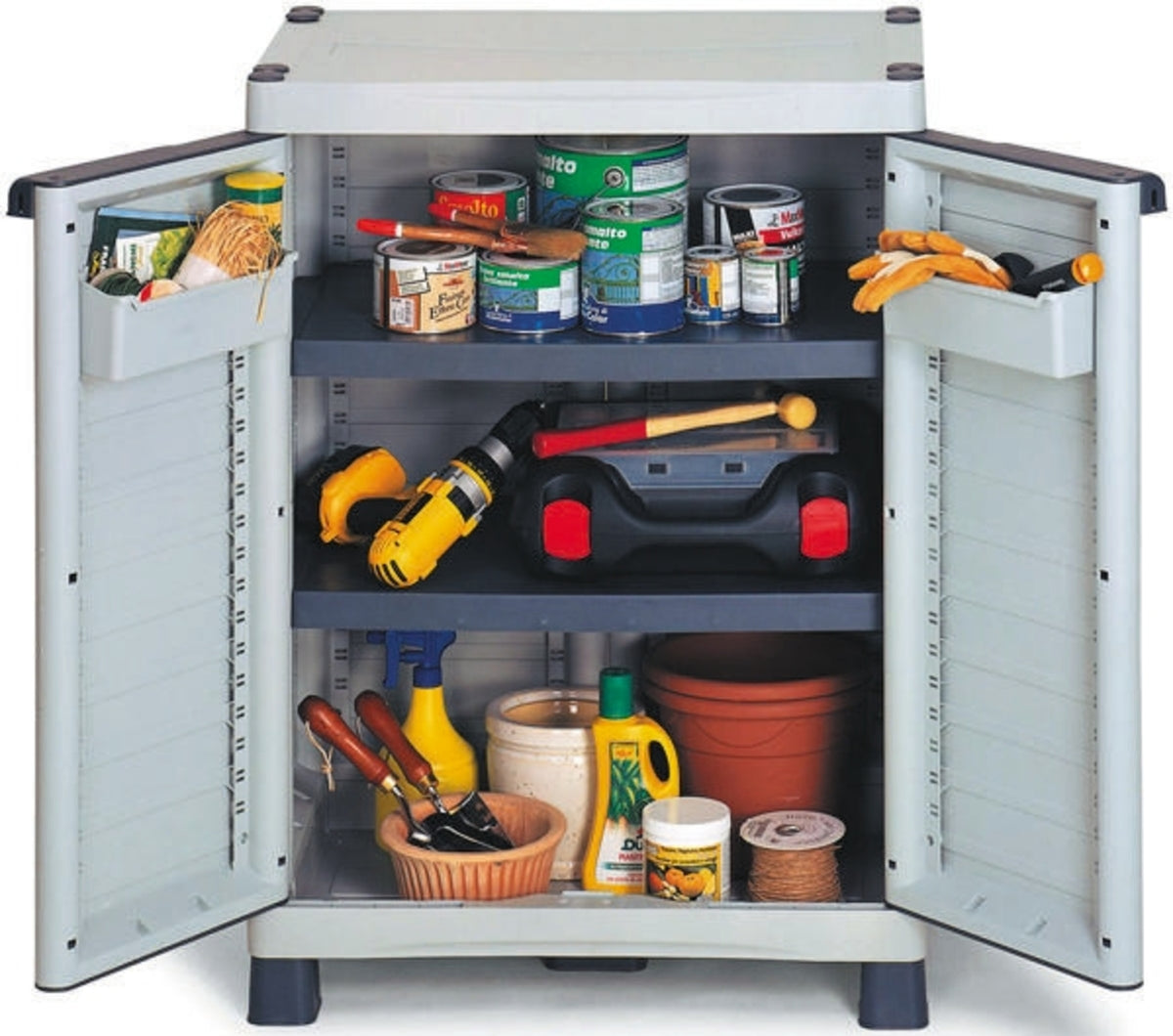 TieDex UK Polypropylene Grey Base Cabinet, 976 mm x 438mm x 438 mm