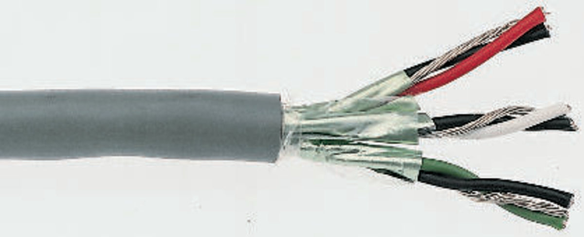 TieDex UK Data Cable 3 Pairs 6 Cores 0.33 mm² 100 m Grey Sheath Low Smoke Zero Halogen