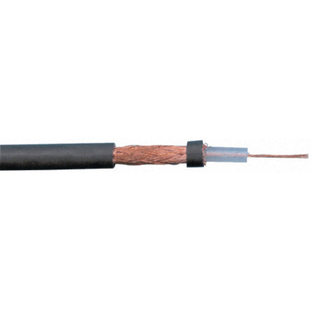 TieDex UK 75 Ω Coaxial Cable, 100 m, 24 AWG Black