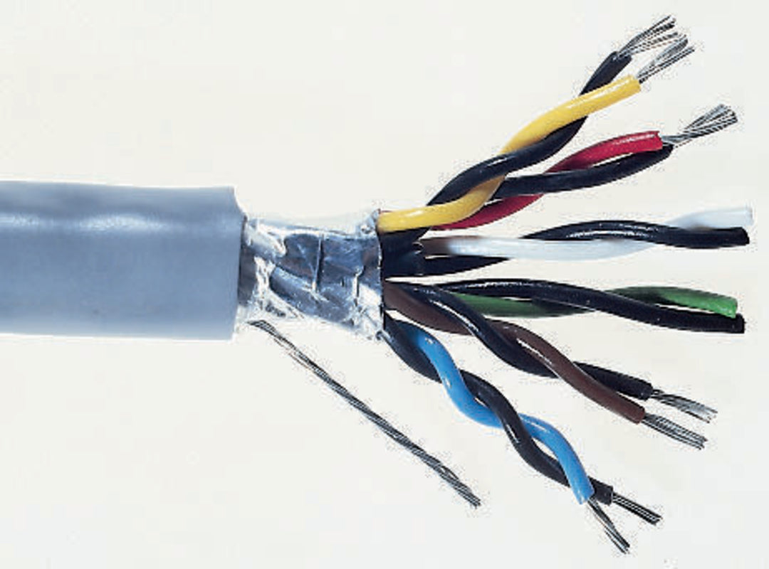 TieDex UK Data Cable 10 Pairs 20 Cores 0.25 mm² 100 m Grey Sheath Polyvinyl Chloride