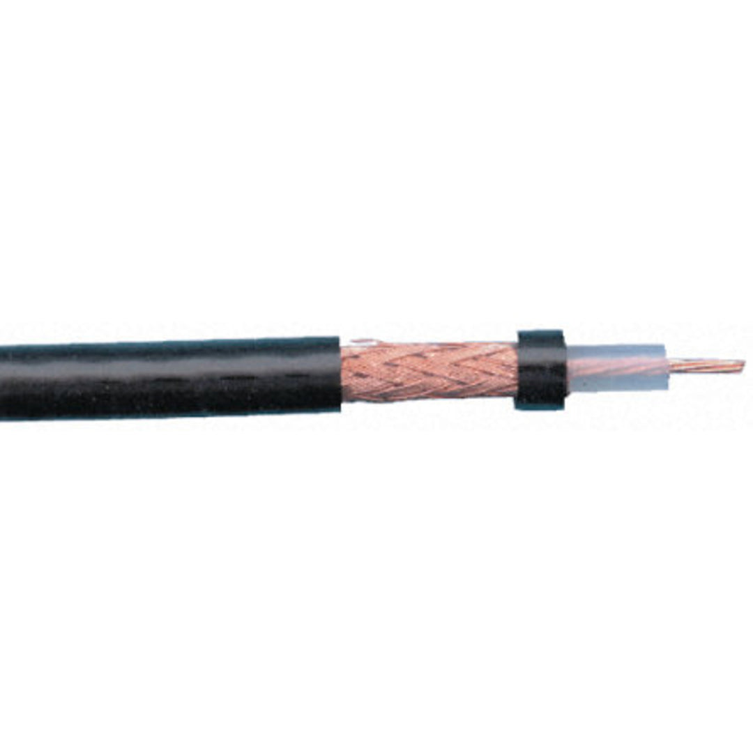 TieDex UK 50 Ω Coaxial Cable, 500 m, 20 AWG Black
