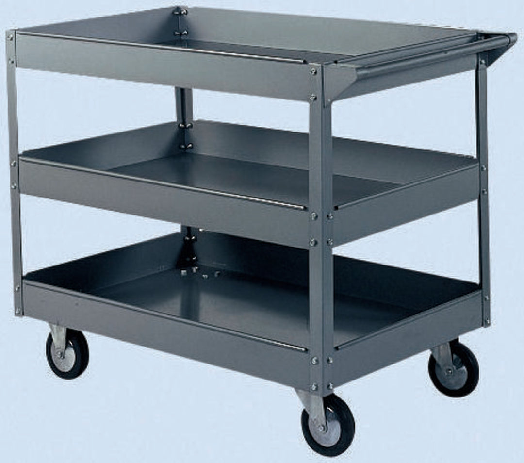 TieDex UK 3 Metal Rubber Trolley, 910 mm, 250 kg Load, 605 mm