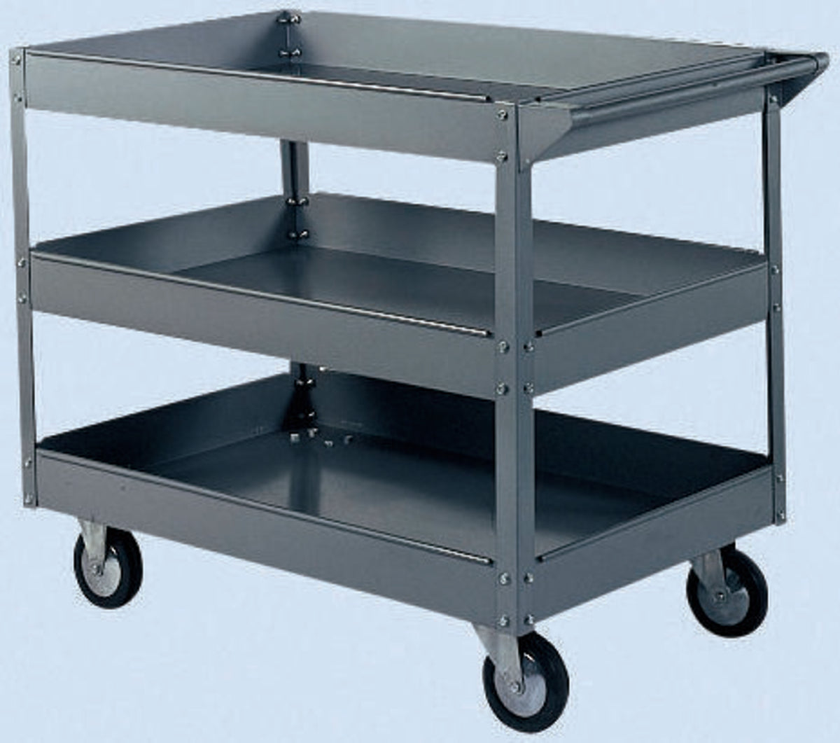 TieDex UK 3 Metal Rubber Trolley, 910 mm, 250 kg Load, 605 mm