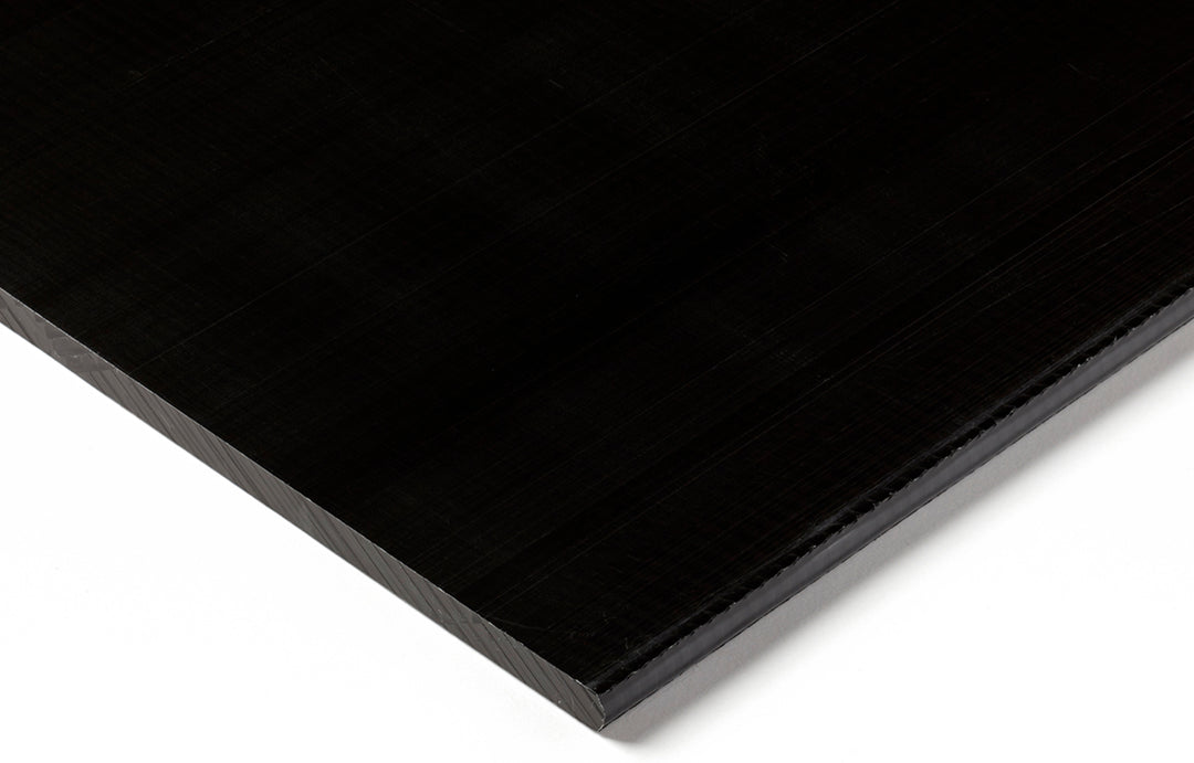 TieDex UK Black POM Plastic Sheet, 500 mm x 300mm x 50 mm